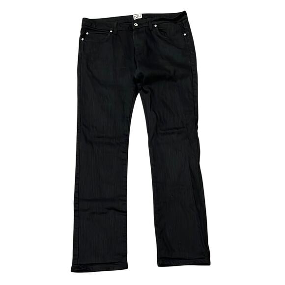 Naked & Famous Denim Black Slim Straight Jeans - Picture 2 of 11